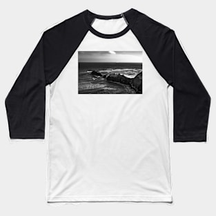 Whitby Coastline and cliffs Baseball T-Shirt